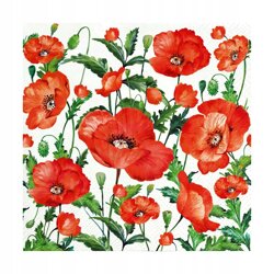 Serwetki 33x33cm A'20 (SDL131000) Flanders Poppy /Paw