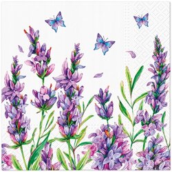 Serwetki 33x33cm A'20 (TL125200) Lavender Butterfly /Paw