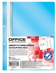 Skoroszyt Office Products PP A4 2 Otwory 100/170 mikr. Wpinany Jasnoniebieski