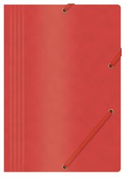 Teczka Z Gumką Office Products Preszpan A4 390Gsm 3-Skrz. Czerwona