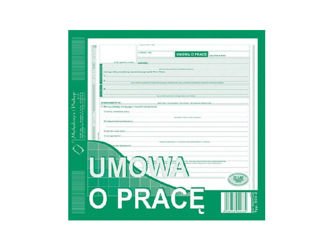 Umowa o Pracę 2/3 A4 Oryg.+1k 500-2N (nowa) /MiP