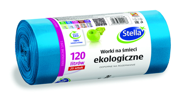 Worki Na Śmieci LDPE 120L A'25 Niebieskie Mocne /Stella