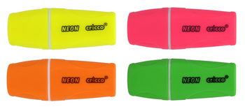 Zakreślacze Mini Cricco Neon 4-Kol. Etui