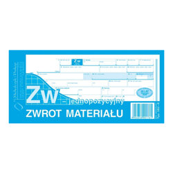 Zw Zwrot Materiału Jednopozycyjny 1/3 A4 80k /MiP