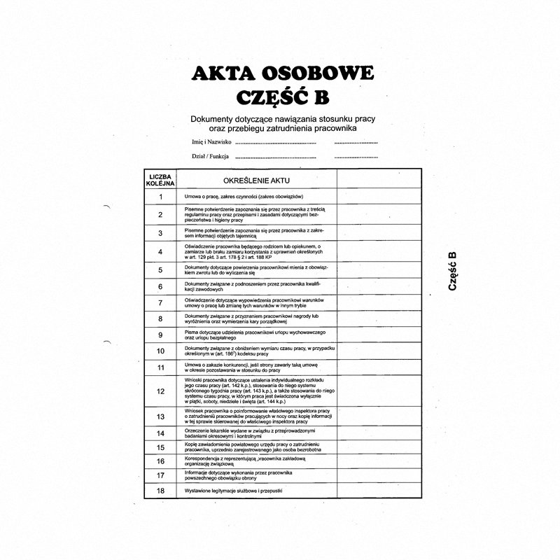 Przekładki A4 ABC Do Akt Osobowych Białe 3szt. | Archiwizacja ...