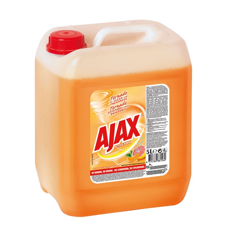 Ajax Płyn Uniwersalny 5L Active Soda Grejpfrut-Mandarynka