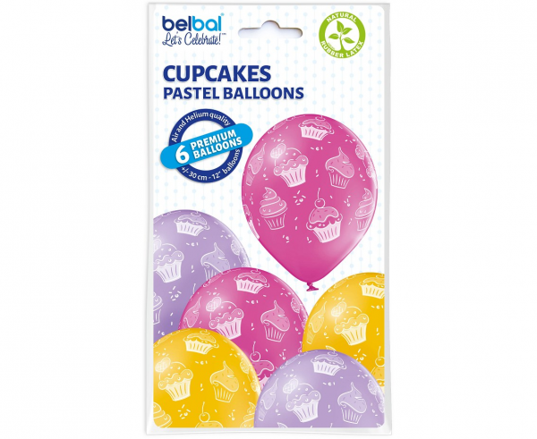 Balony D11 Cupcakes 1C5S, 6 szt.  /GoDan