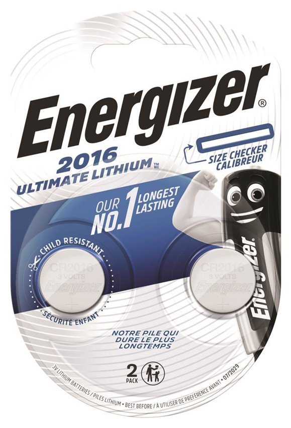 Bateria specjalistyczna ENERGIZER Ultimate Lithium Coins, CR2016, 3V, 2szt.