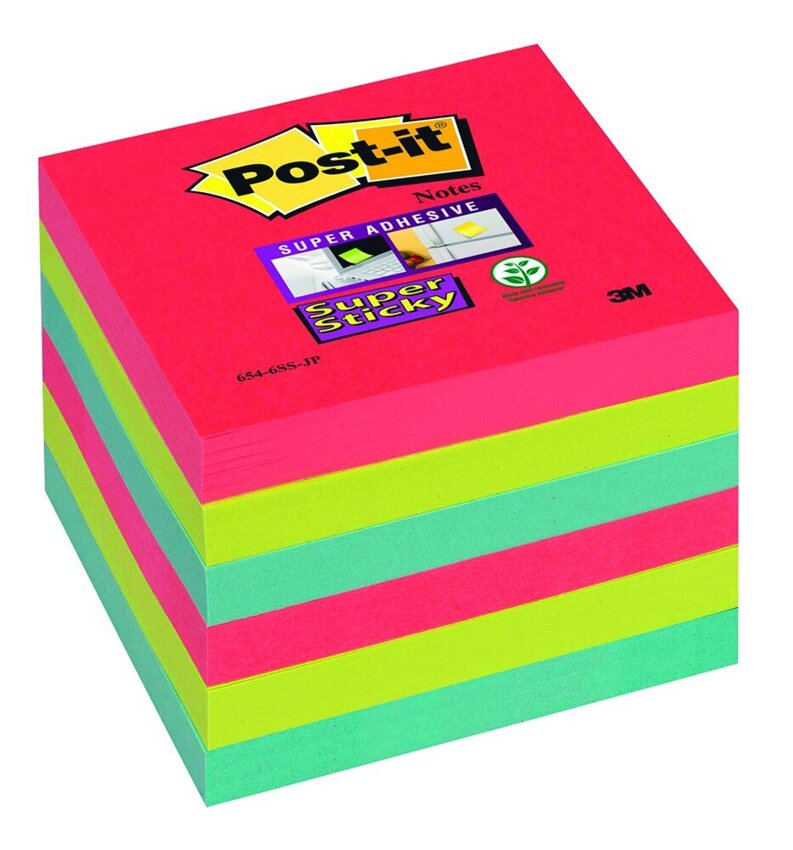 Bloczek Samoprzylepny 76x76 6x90szt. 654-6SS-JP Bora Bora /Post-It