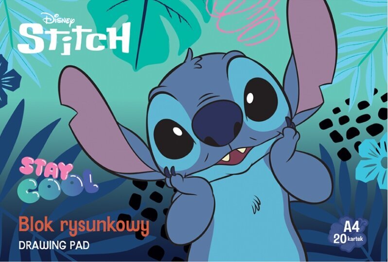 Blok Rysunkowy A4 20k Biały Disney Stitch