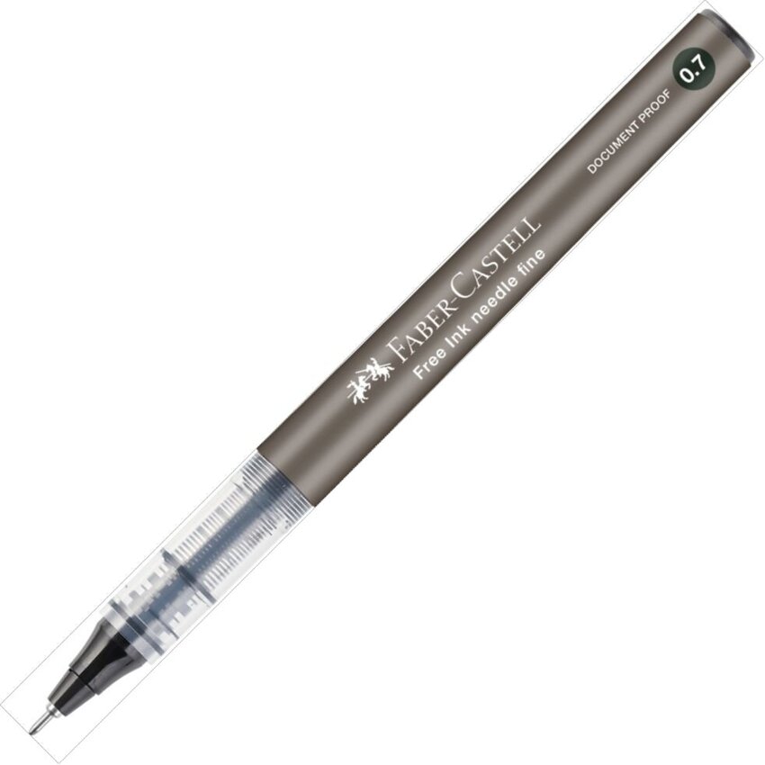 Cienkopis Kulkowy Free Ink Końcówka  Igłowa 0,7 Mm Czarny Faber-Castell