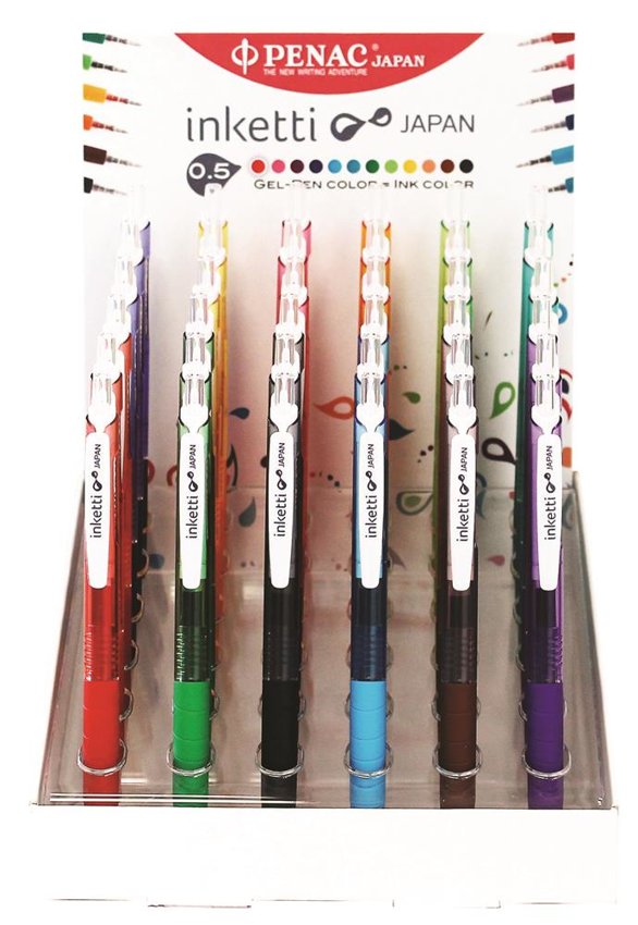 Display Długopisów Automatycznych Penac Inketti 05mm 36Szt. Mix Kolorów