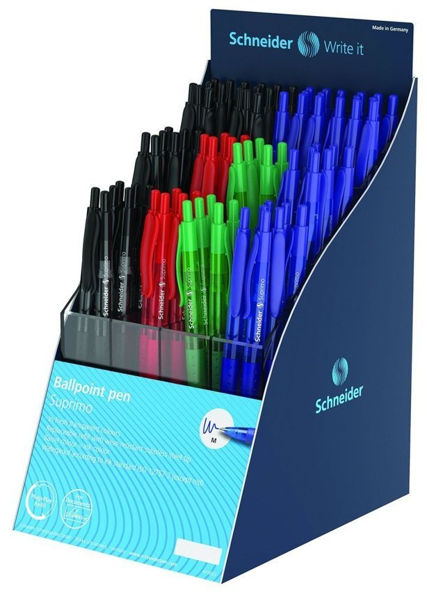 Display Długopisów Automatycznych Schneider Suprimo M 80 Szt. Miks Kolorów