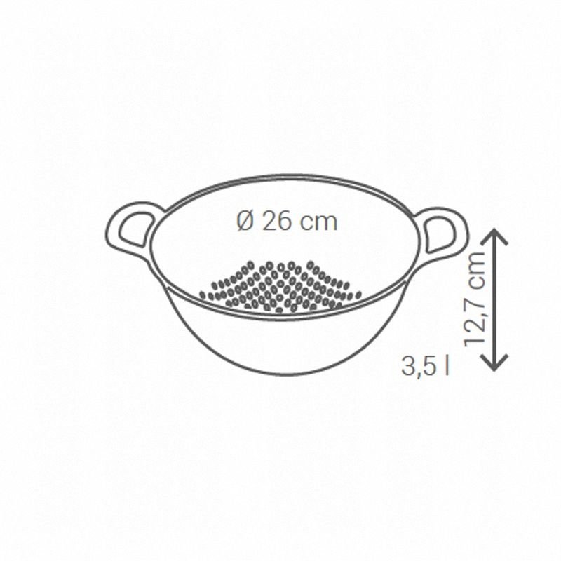 Durszlak 3,5l Okrągły Sandi Żółty /Mintra