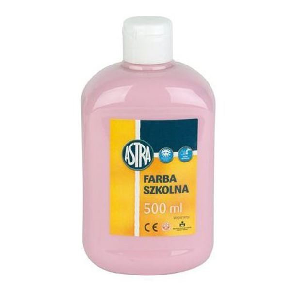 Farba Szkolna Astra 500ml Butelka [301112008] Różowa Jasna