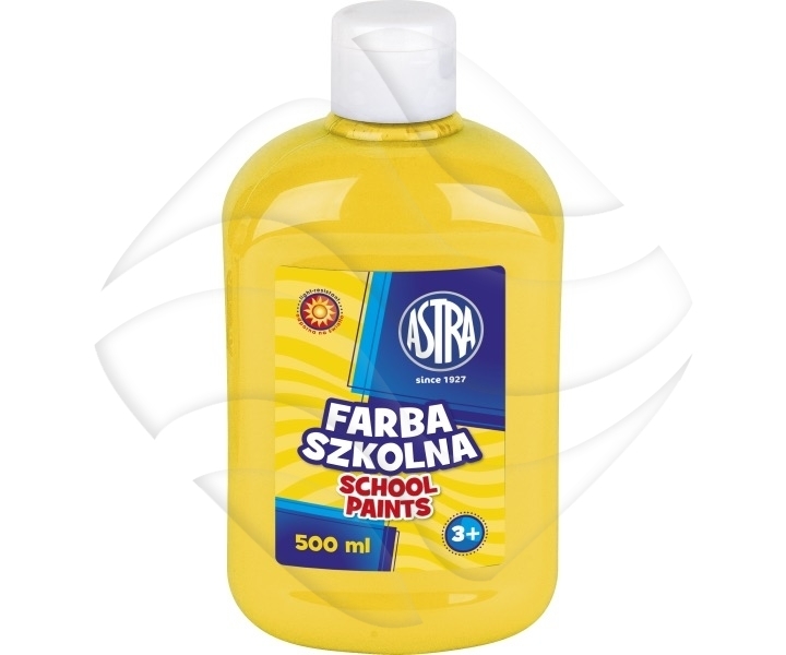 Farba Szkolna Astra 500ml Butelka [83410903] Żółta