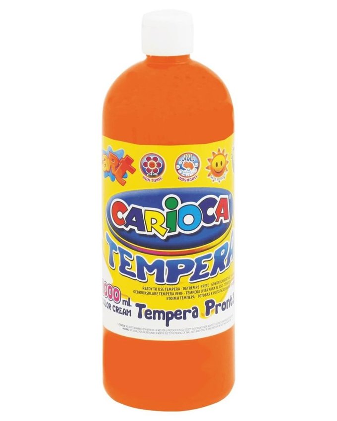 Farba Tempera Carioca 1000ml Butelka Pomarańczowa /KW