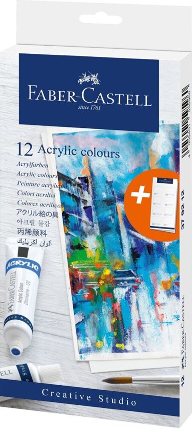 Farby Akrylowe Creative Studio 12 Kol.X 20 Ml Tubki  Faber-Castell