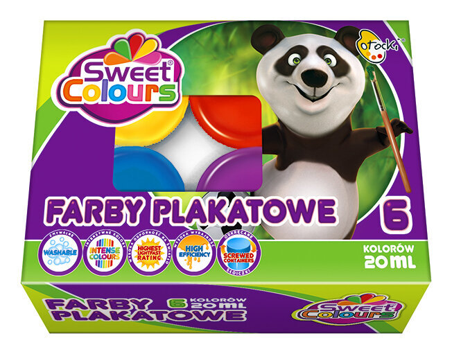 Farby Plakatowe 6 kol. 20ml Sweet Colours / Otocki