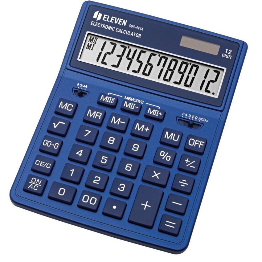 Kalkulator Eleven SDC444XRNVE niebieski