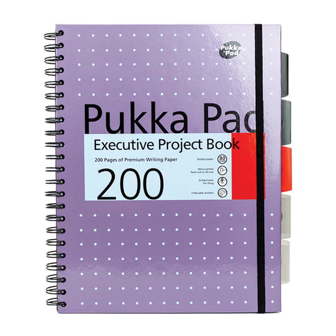 Kołobrulion A4 200K Kr Project Book Metallic Różowy /Pukka Pad 6970-MET