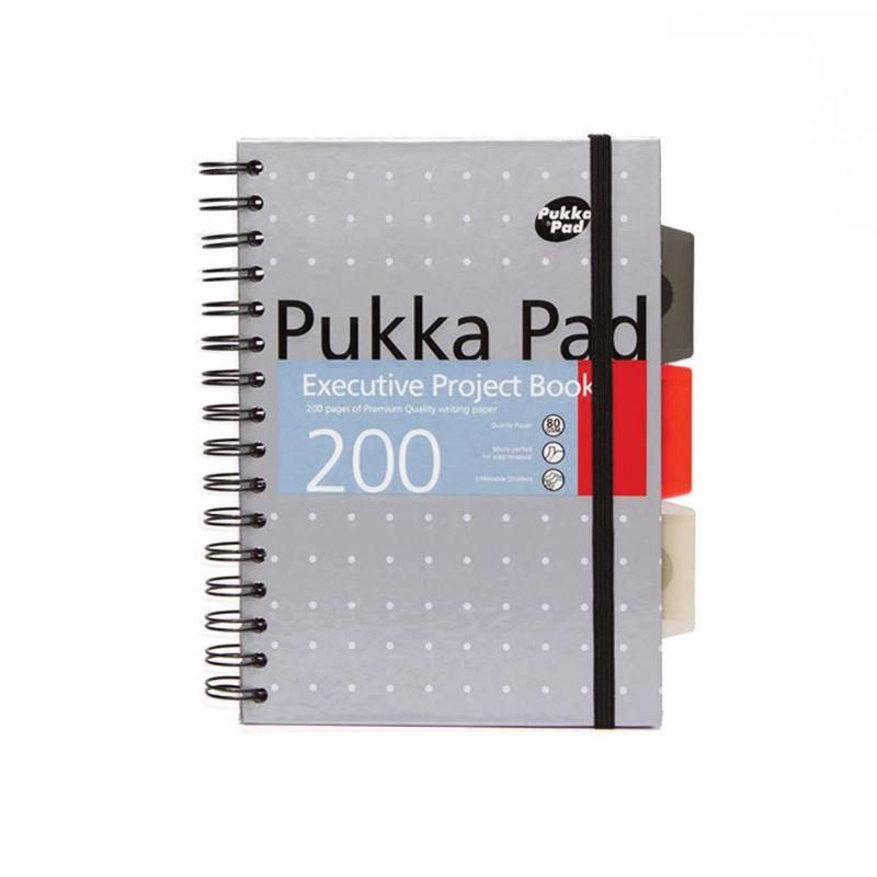 Kołobrulion A5 200K Kr Project Book Metallic Srebrny /Pukka Pad  6336-MET