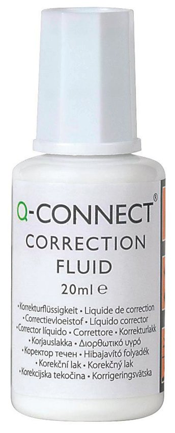 Korektor W Płynie Q-Connect Z Pędzelkiem 20Ml