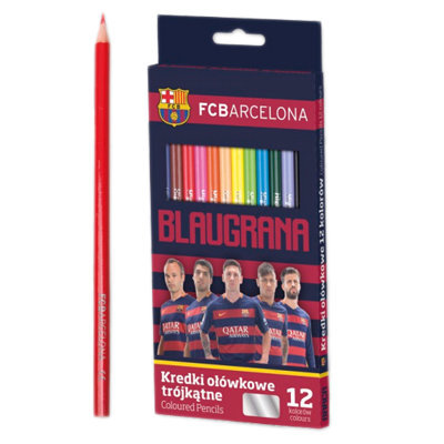 Kredki Ołówkowe FC Barcelona 12 Kolorów /Astra 312116005