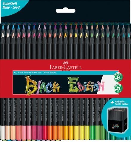 Kredki Trójkątne Black Edition 50 Kol. Faber-Castell