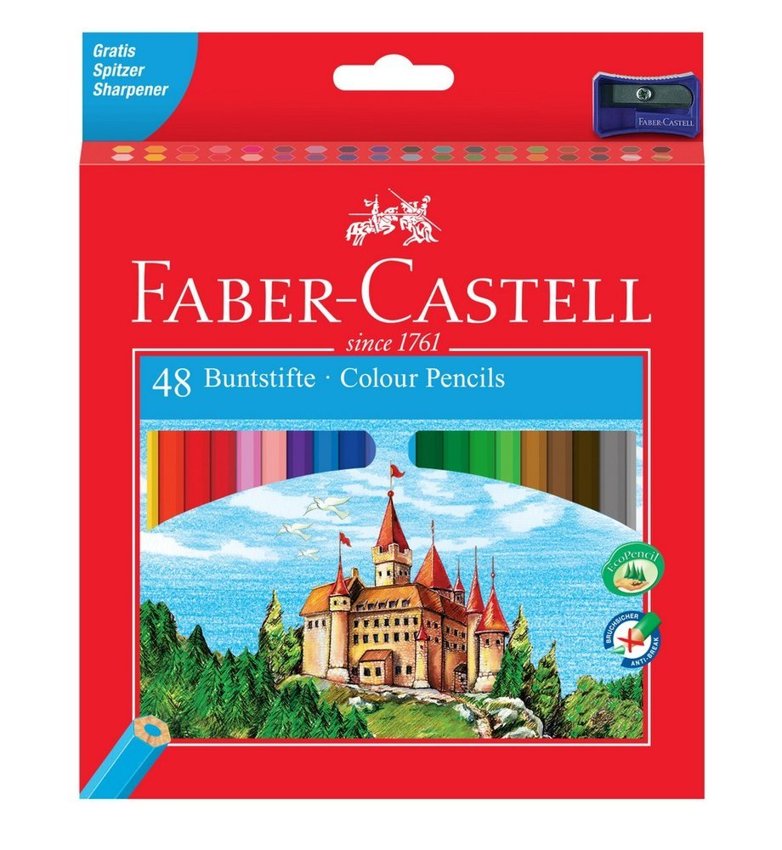 Kredki Zamek 48 Kol. +Temperówka Opakowanie Karton Faber-Castell