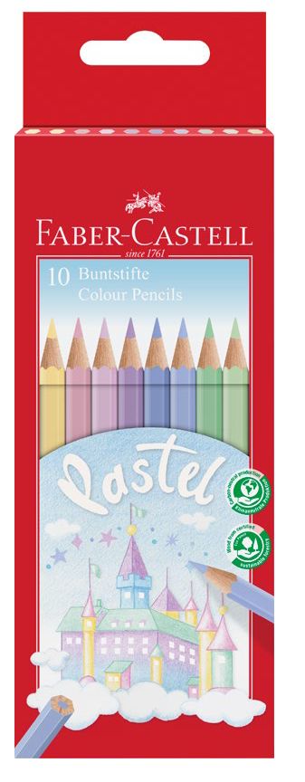 Kredki Zamek Pastel 10 Kol. Faber-Castell