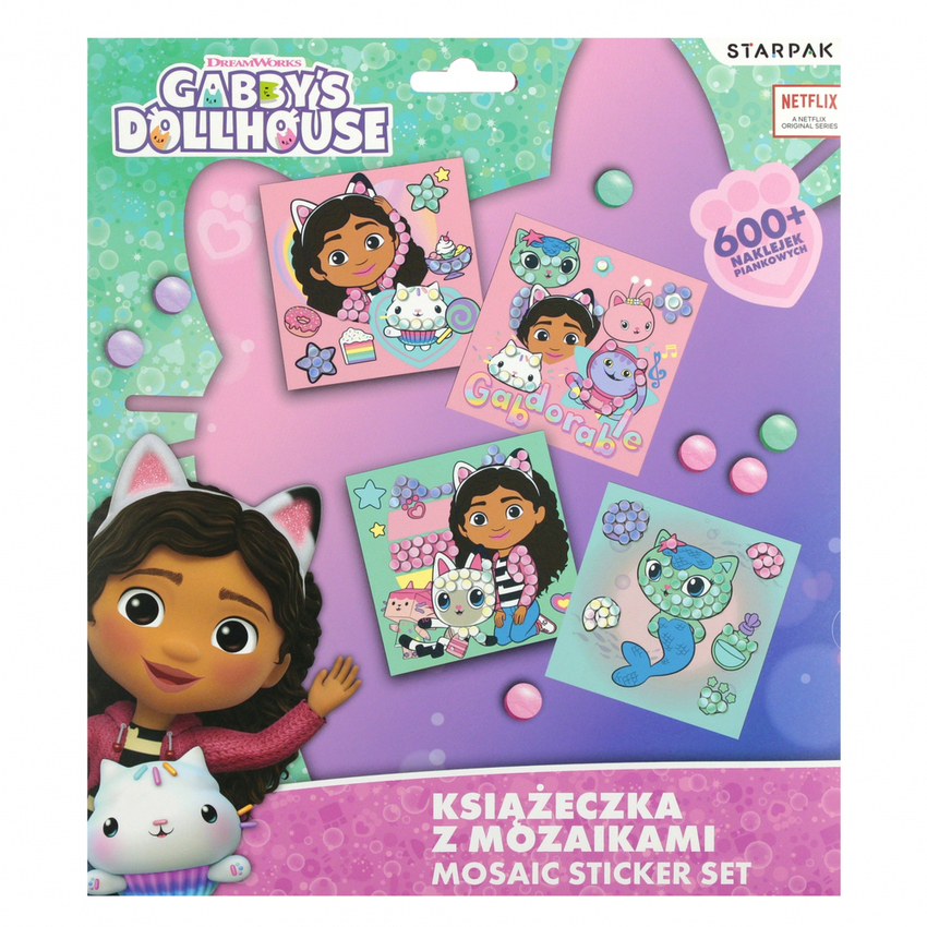 Książeczka z  Mozaikami Gabby's Dollhouse /Starpak