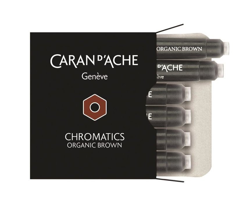 Naboje Caran D'Ache Chromatics Organic Brown 6Szt. Brązowe
