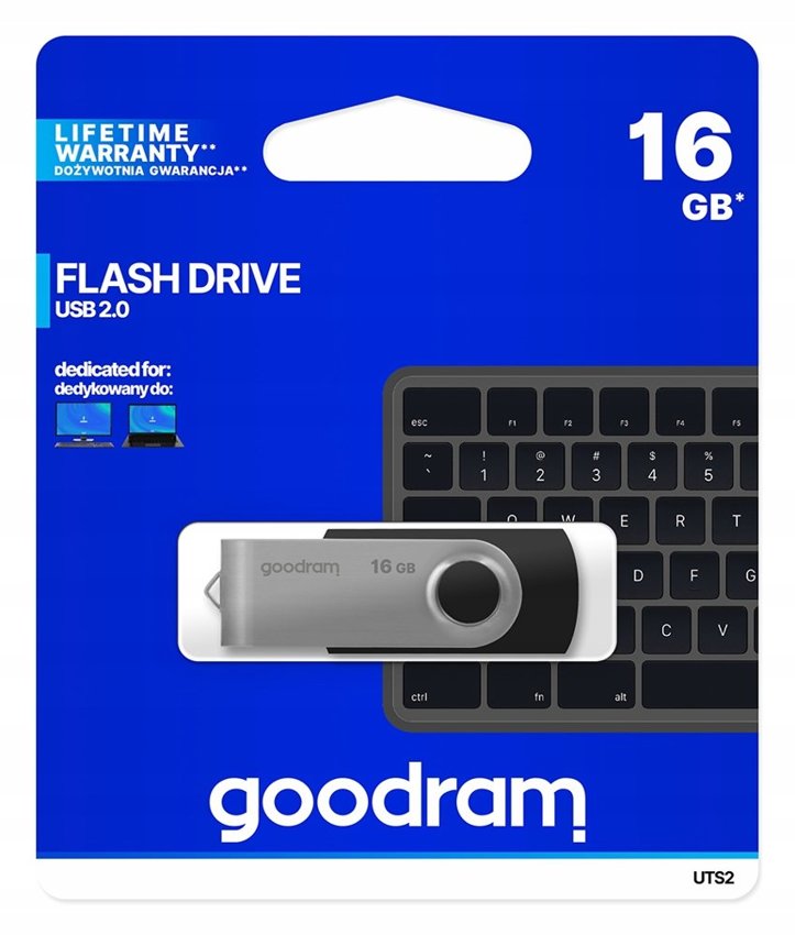 Pamięć Flash USB 16GB 2.0 Czarny /Goodram