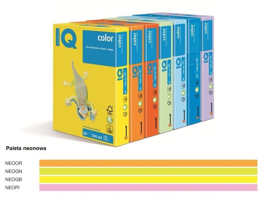 Papier IQ Color A4 80g NEOPI Jaskrawy Różowy /Mondi