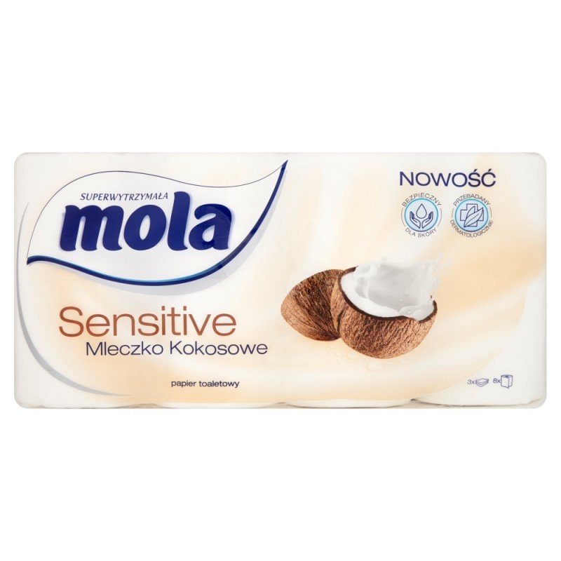 Papier Toaletowy Mola Sensitive A'8 Mleczko Kokosowe