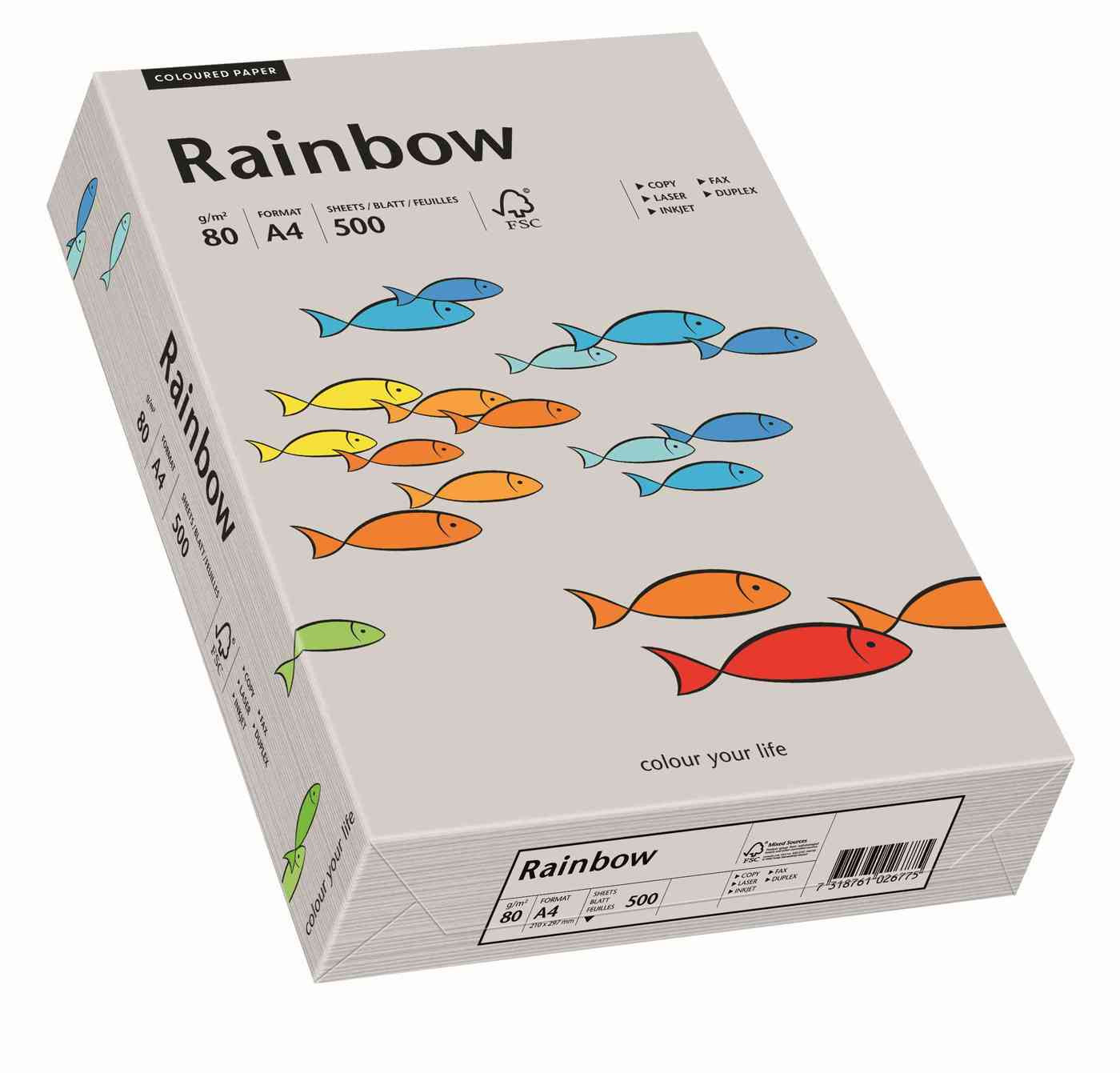 Papier Xero Rainbow A4 160 Szary R 96