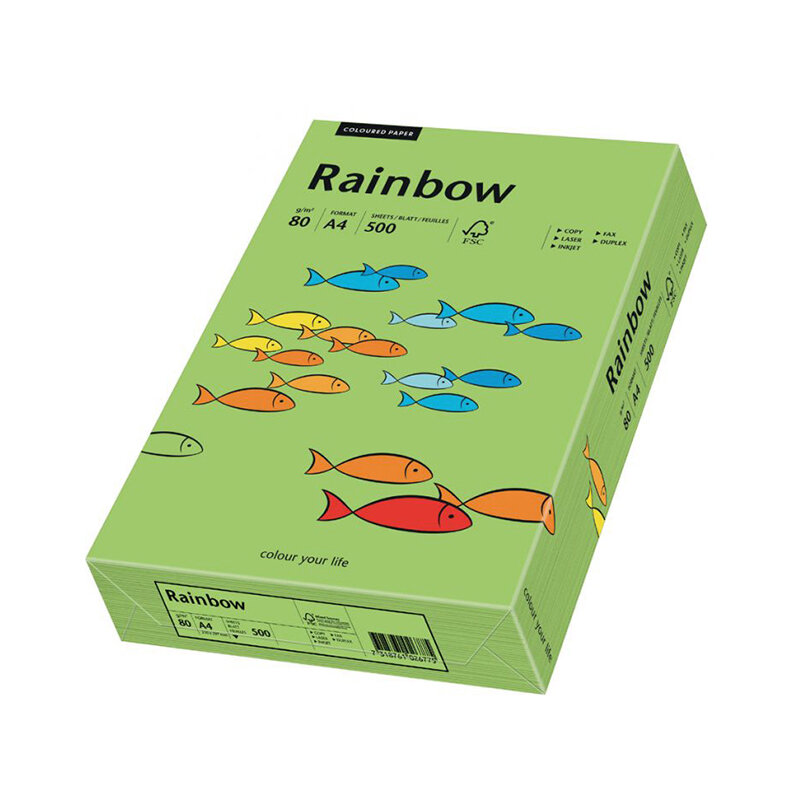 Papier Xero Rainbow A4 80G Zielony R76