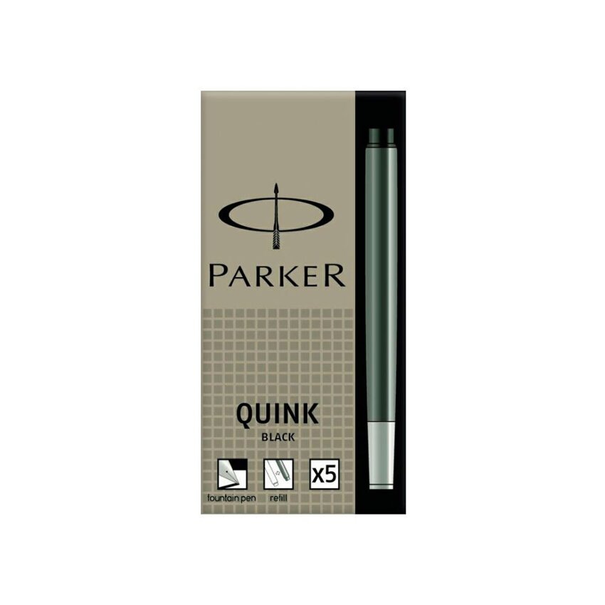 Parker Naboje Quink Długie 5szt. Czarne [1950382]