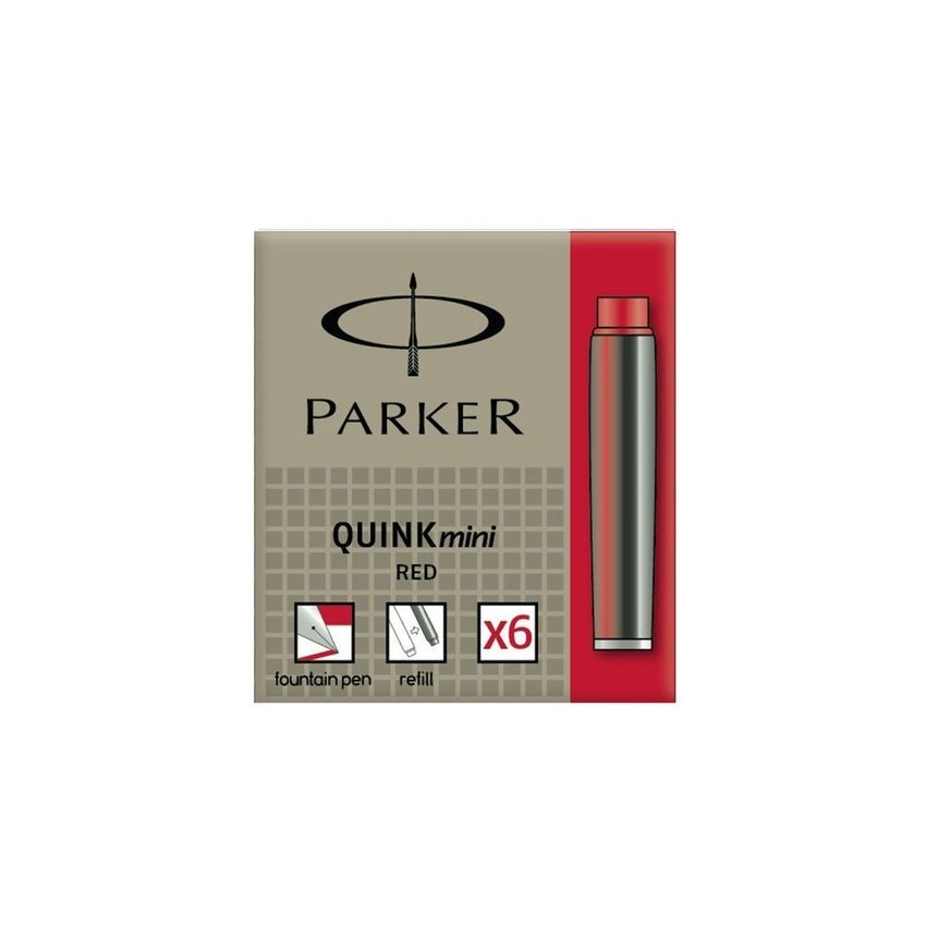 Parker Naboje Quink Mini 6szt. Czerwone [1950408]