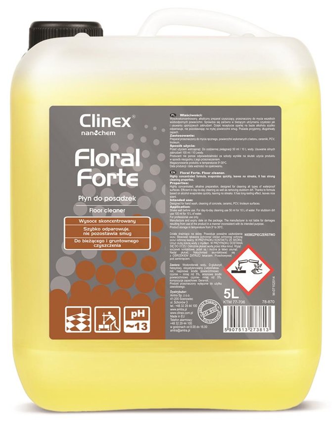 Płyn Clinex Floral Forte 5L 77-706  Do Czyszczenia Posadzek