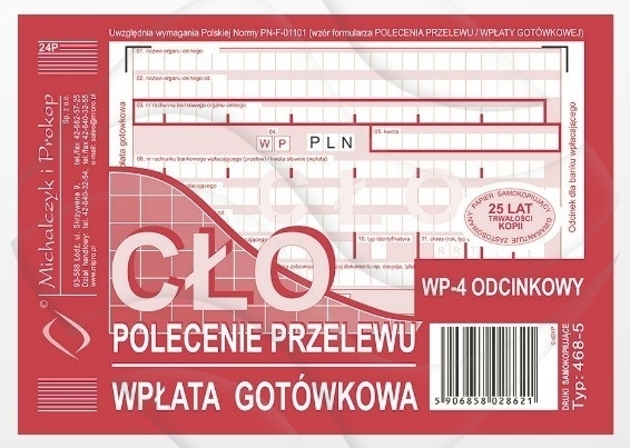 Polecenie Przel. Cło A6 (4-odc.) 468-5 /MiP