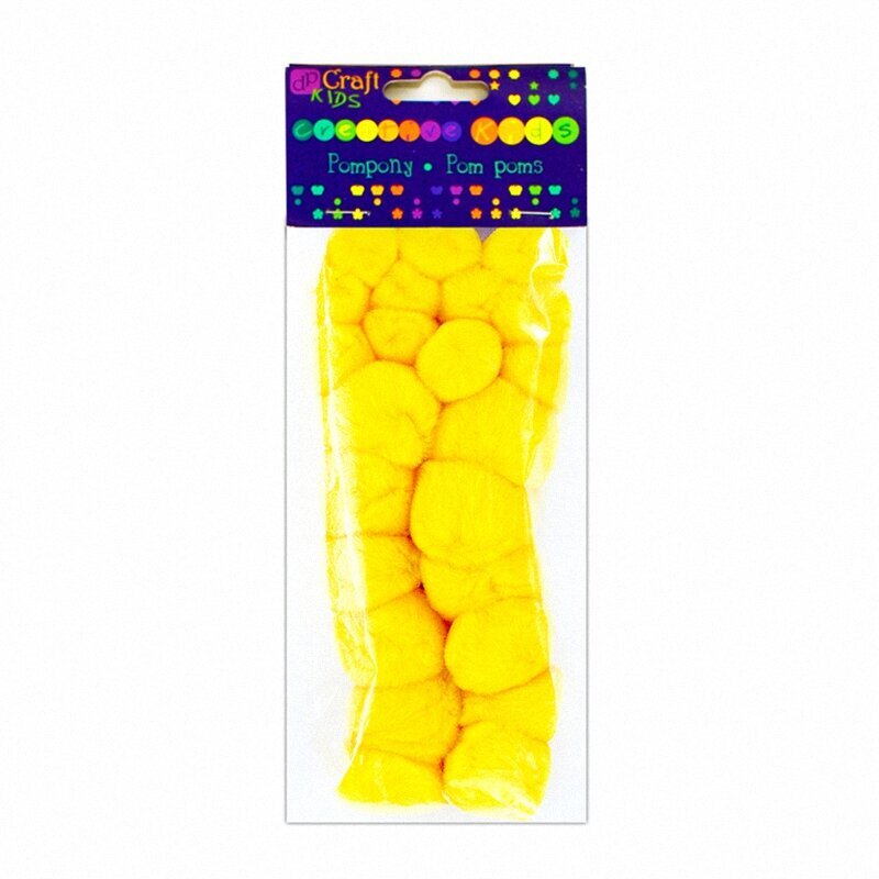 Pompony Akrylowe A'24 Mix Żółte / DpCraft