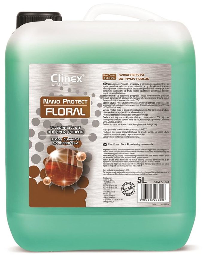 Preparat Czyszczący Clinex Nano Protect Floral 5L 70-334