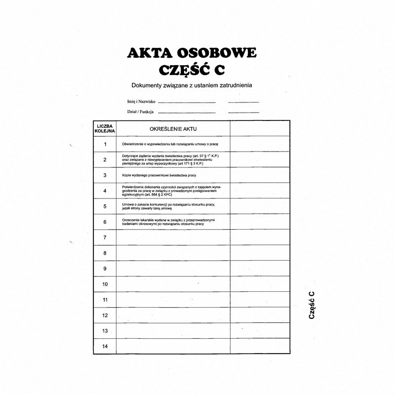 Przekładki A4 ABC Do Akt Osobowych Białe 3szt. | Archiwizacja ...