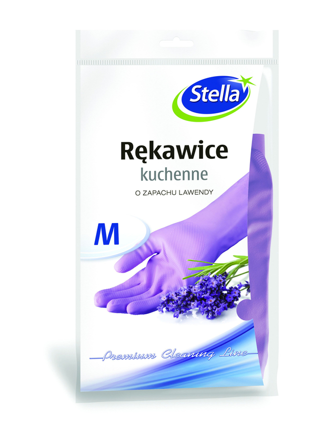 Rękawice Gumowe Grube M Fioletowe Lawenda /Stella