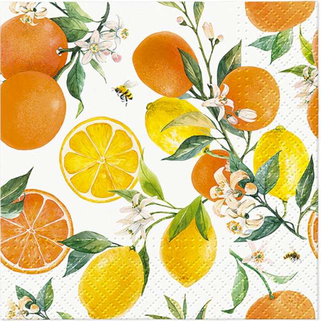 Serwetki 33x33cm A'20 (SDL135700) Citrus with bees /Paw