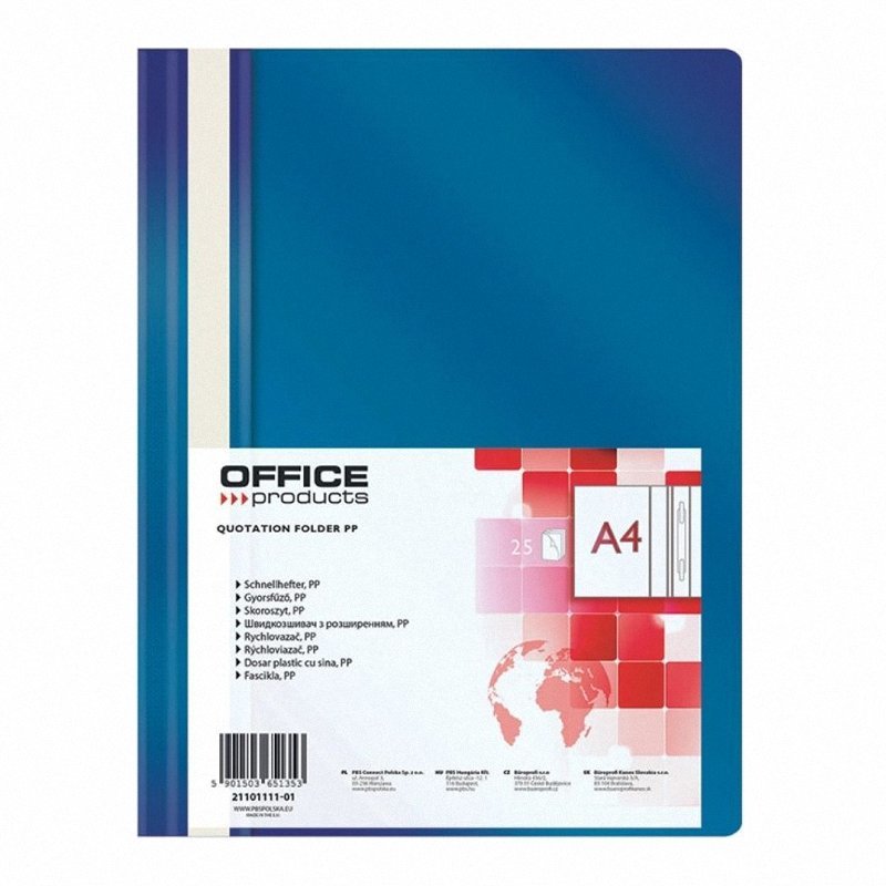 Skoroszyt A4 PP A'25 Granatowy  /Office Products
