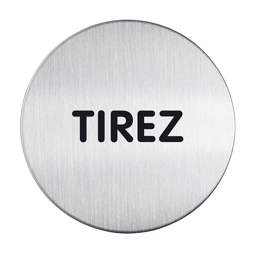 Tabliczka "Tirez" 65mm Srebrny /Durable 490168