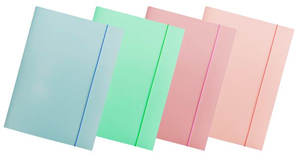 Teczka Z Gumką Office Products Pastel Karton/Lakier A4 300Gsm 3-Skrz. Mix Kolorów